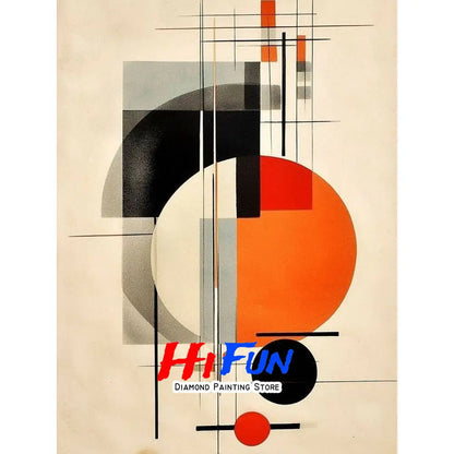 Diamond Painting Full Drill Western Abstraction Art Wassily Kandinsky Poster Rhinestones Mosaic Embroidery  Living Room Decor