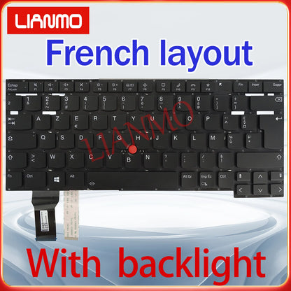 US Italian German French UK Portuguese Laptop For Lenovo Thinkpad T14s Gen2 P1 Gen4 X1 Extreme Hermit 4th 2021 Backlit  Keyboard
