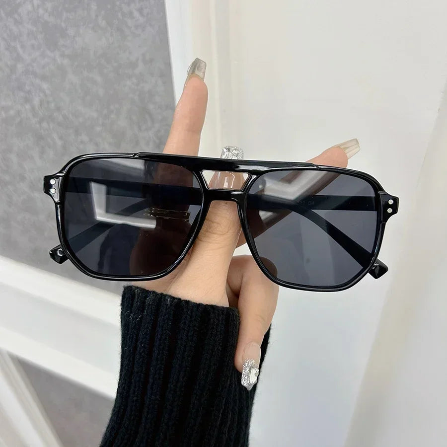 Elegant Square Sunglasses Women Men Casual Sun Glasses Female Male Fashion Mirror Vintage Outdoors Shades Oculos De Sol