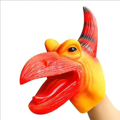 Pet Cat Dog Teasing Hand Puppets Dinosaur head Model Toy T-Rex Dino Jurass Shark Tiger Park Dolls Dinosaur Worlds Soft Plush Toy