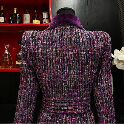 Female Overcoat 2025 New Fashion Lapel Women Woolen Coat Autumn Winter High Quality Temperament Women Woolen Coat Overcoat Y249