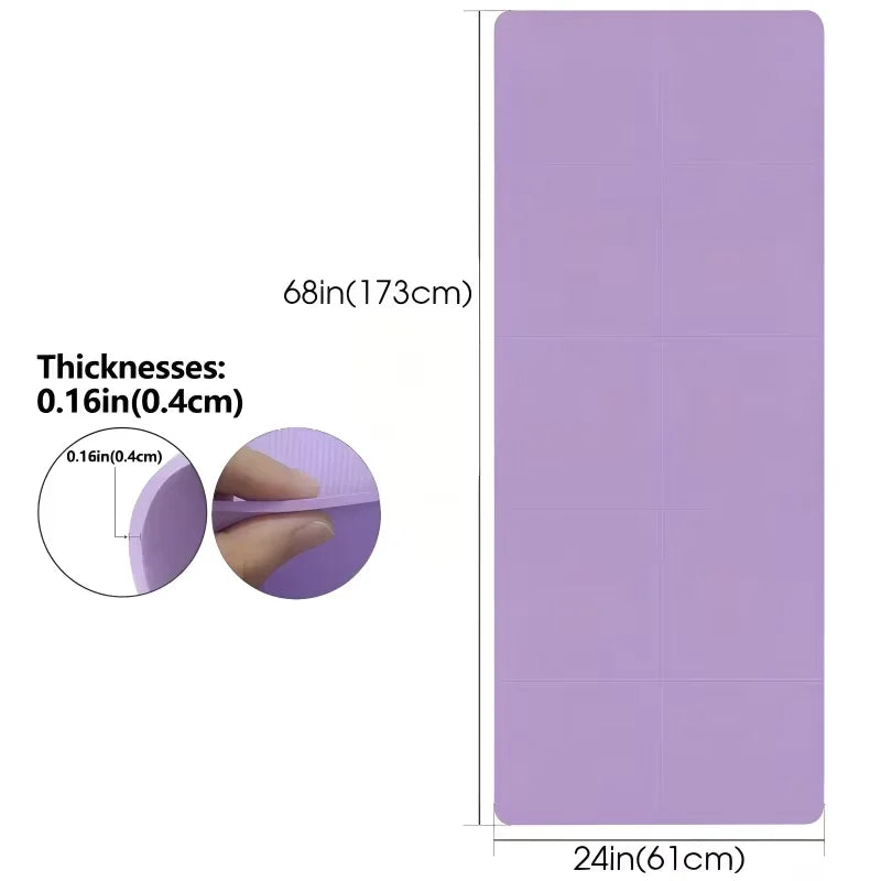1Pc Purple Yoga Mat Anti-skid Sports Fitness EVA Comfort Foam Thick Yoga Mat for Exercise Yoga and Pilates Gymnastics Mat