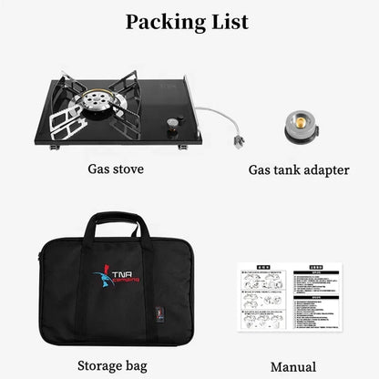 Outdoor Camping Gas Stove Portable Foldable BBQ Stove Camping Picnic Hiking Cooking Gas Furnace Burner Camping Equipment