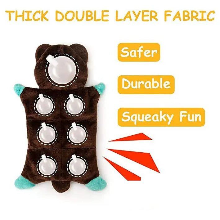 Dog Vocal Toys Cute Non-stuffed Soft Plush Toy Puppy Educational Teething Chew Toys Pet Supplies for Small Medium Dogs