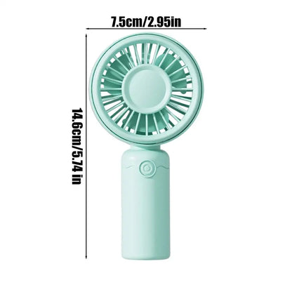 Portable Handheld Personal Fan 3 Adjustable Speed Quiet USB Rechargeable Cooling Fan Ideal For Indoor Outdoor Home Office School