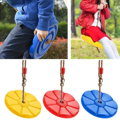 Outdoor Play Heavy Duty Disc Swing Tree Swing Round Seat Platforms Easy DIY Playset Addition Kids Play Equipment Garden Gifts