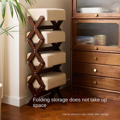 Solid Wood Small Stool Shoe Changing Stool Household Door Bench Low Stool Living Room Square Stool Children's Stool