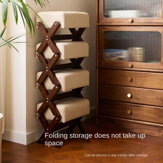 Solid Wood Small Stool Shoe Changing Stool Household Door Bench Low Stool Living Room Square Stool Children's Stool