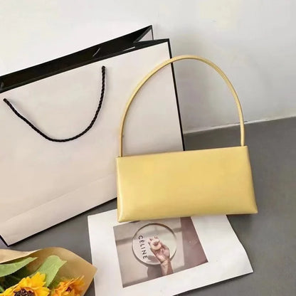 2026 Summer New Female Underarm Bag Women's Genuine Leather Shoulder Crossbody Bags High Quality Cowhide Ladies Simple Handbags