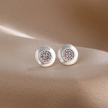 White series New Women's earrings Blue Square Sparkle Halo Stud For Women Tiki Jewelry Party Hoops Gift Things From 1