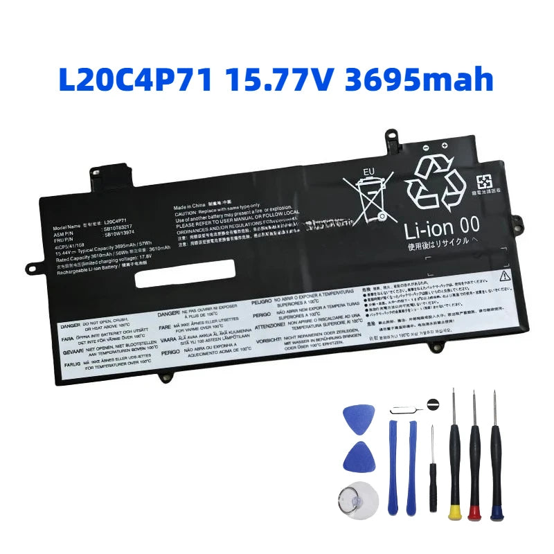 Upgrade L20C4P71 3695mah 15.77V Laptop Li-ion Battery for Lenovo ThinkPad X1 Carbon Gen 9 10 X1 Yoga 6th 7th GEN 6 7 Series