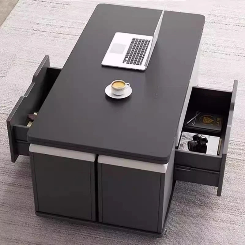 Design Black Dining Table Multifunction Storage Legs Luxury Dining Table Living Room Vase Mesa Plegable Portatil Furnitures