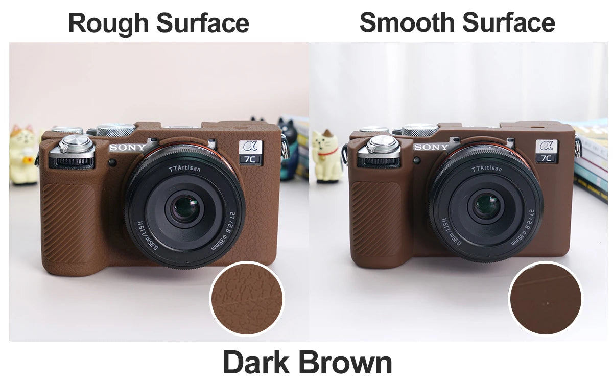 Camera Silicone Case for Sony Alpha 7C Mark II A7CR Camera Cover Full Body Case Protector Sony A7CII A7CR with glass film