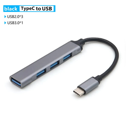 4 Ports USB 3.0 Adapter USB3.0 HUB 3 0 5Gbps High Speed Multi USB-C Splitter for Lenovo Macbook Pro PC Accessories USBC