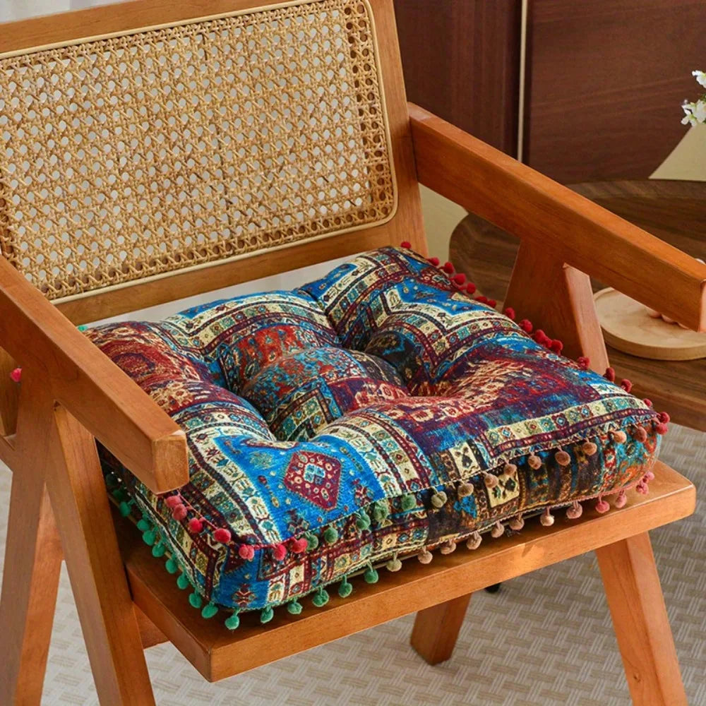 New Soft Tatami Cushion Large Thicken Floor Mat Square Bohemian Style Yoga Seat Cushion For Home Balcony Window
