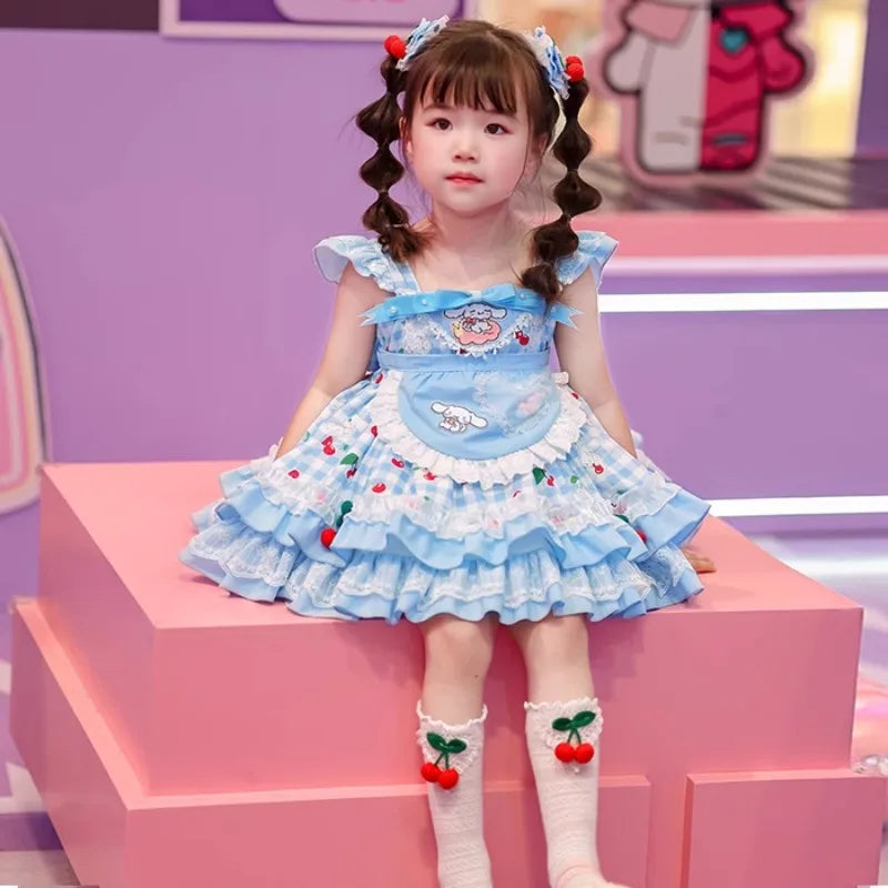 Children's Clothing Sweet Pet Summer Little Girl Sweet Dog Children Lolita Princess Dress Cartoon Birthday EID Boutique Dress