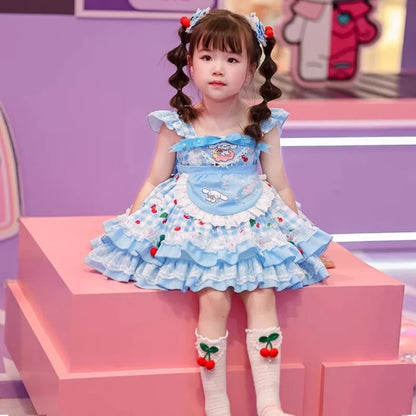 Children's Clothing Sweet Pet Summer Little Girl Sweet Dog Children Lolita Princess Dress Cartoon Birthday EID Boutique Dress