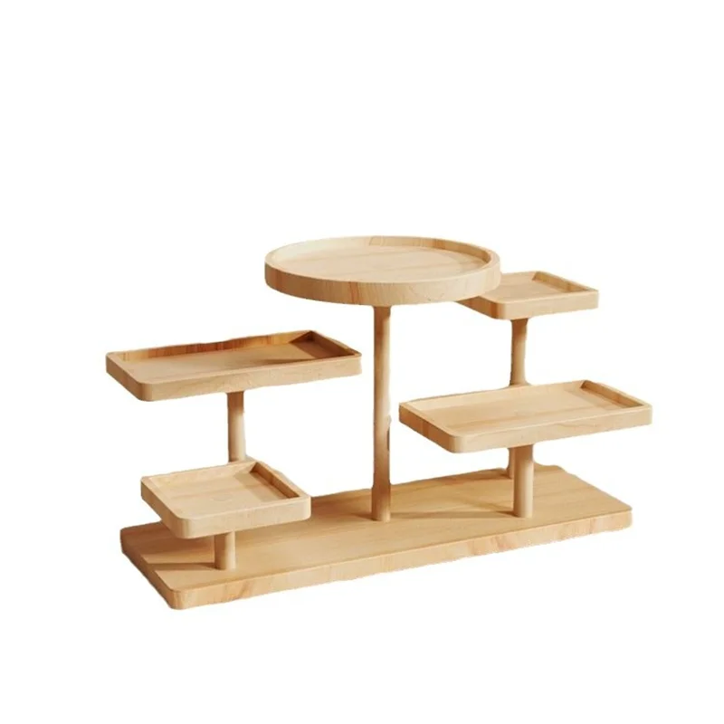 Wooden Standing Shelves Stacked Display Shelves Jewellery Eyeglasses File Organiser For Jewellery Succulents Home Decoration