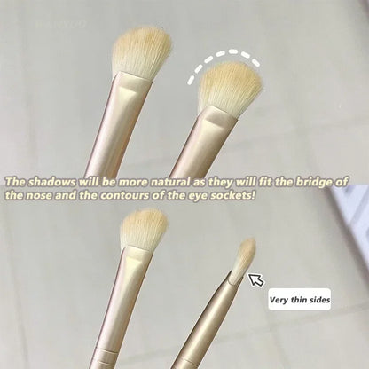 Highlight Powder Makeup Brushes Cosmetics Tools Beauty Angled Flat Head Nose Contouring Brush Multi-use Half Fan-shaped