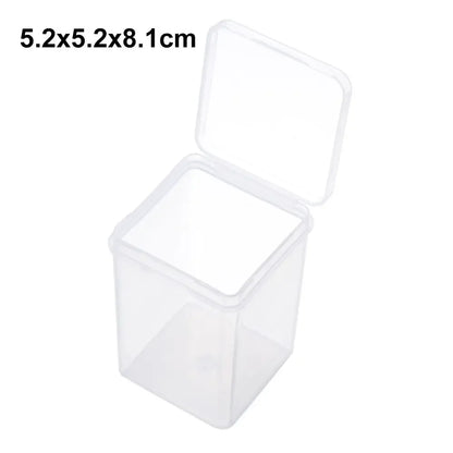 1Pcs Plastic Transparent Storage Box Small Items Sundries Jewelry Organizer Case Beads Container Pill Chip Box Tools Accessories