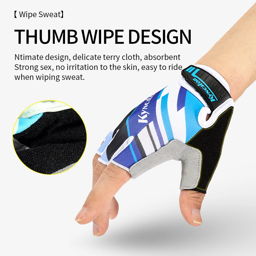 Anti Slip Shock Breathable Half Finger Gloves Men Women Half Finger Gloves Breathable Cycling Gloves Bicycle Gloves Bike Gloves