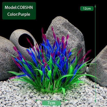 Artificial Underwater Plastic Plants Aquarium Fish Tank Aquatic Fake Shrub Green Weeds Water Grass Viewing Simulation Decoration