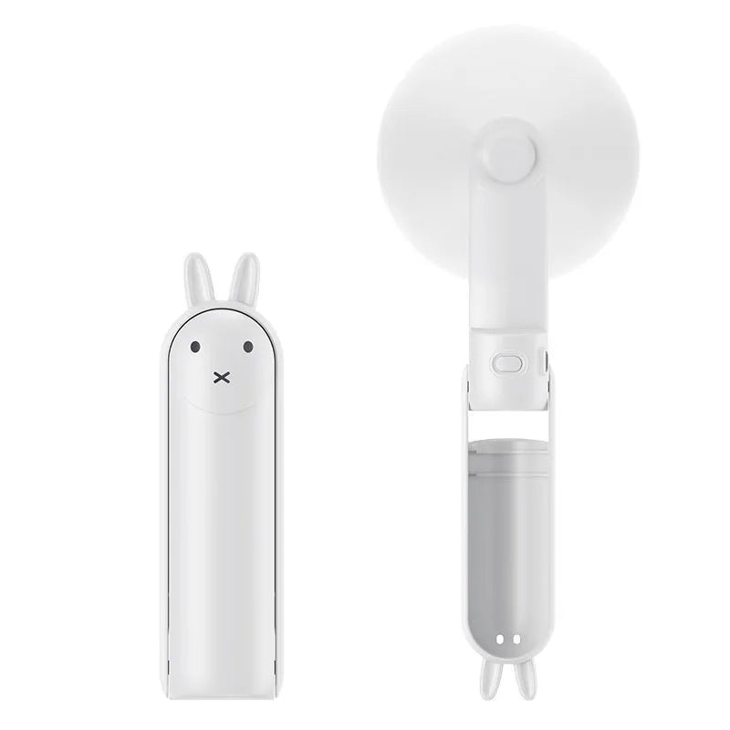 Portable Mini Fan USB Rechargeable Foldable Handheld Fan With Lanyard 3-speed Adjustable Hanging Neck Fans for Outdoor Travel