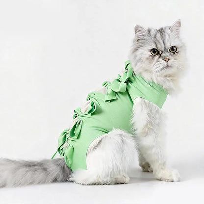 Pet Neutering Suit Cat Postoperative Recovery Anti Licking Clothing Adjustable Cat Wound Protective Clothes Pet Supplies