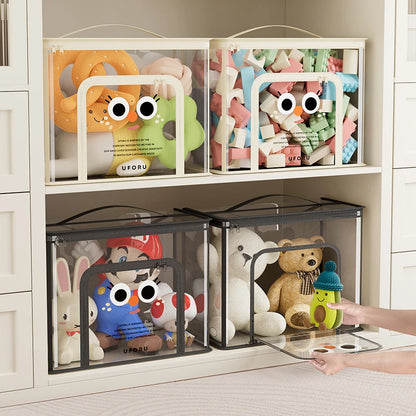 UFORU Toy storage bag large capacity basket home living room high appearance level baby wooden box finishing box artifact