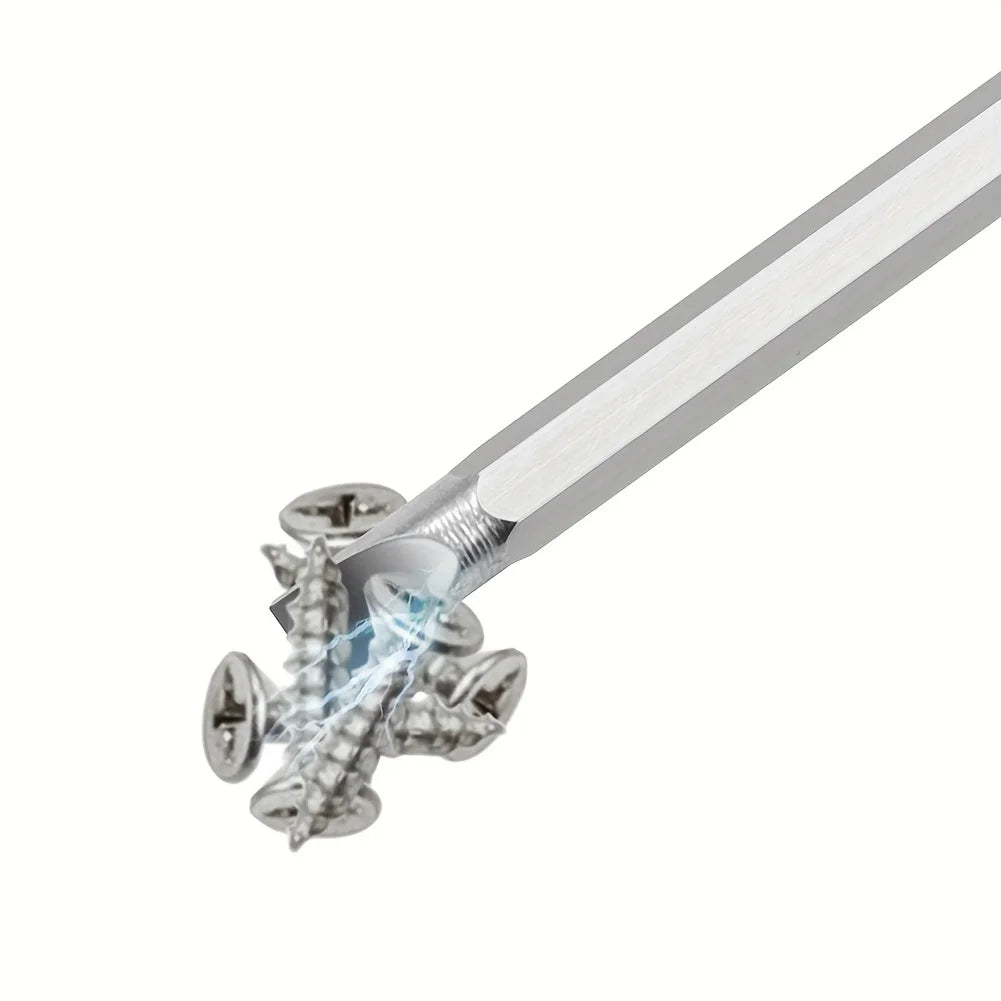 Double Use Screwdriver Removable Hand Tool Slotted Phillips Screw Driver Impact Double Head PH2 Dual Interchangeable