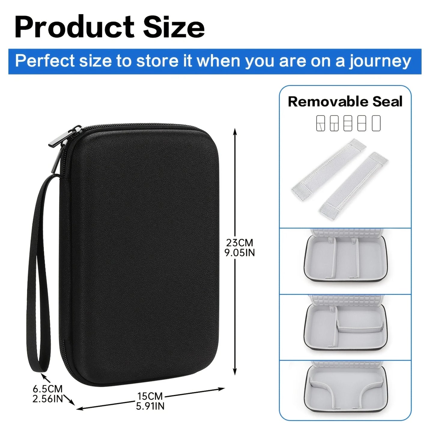Hard Travel Electronic Organizer Case for Power Bank Chargers Cables USB Flash Drive SD Card Electronics & Backpack Organizer