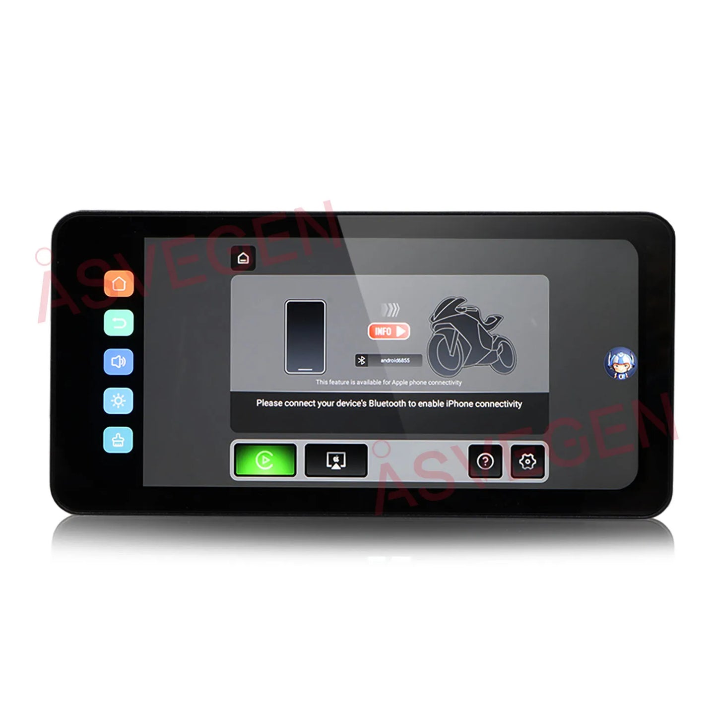 6.23 Inch Car GPS Motorcycle Universal Navigation 1560*720 Android 12 Wireless Carplay 4G with Front and Back Dual Cameras
