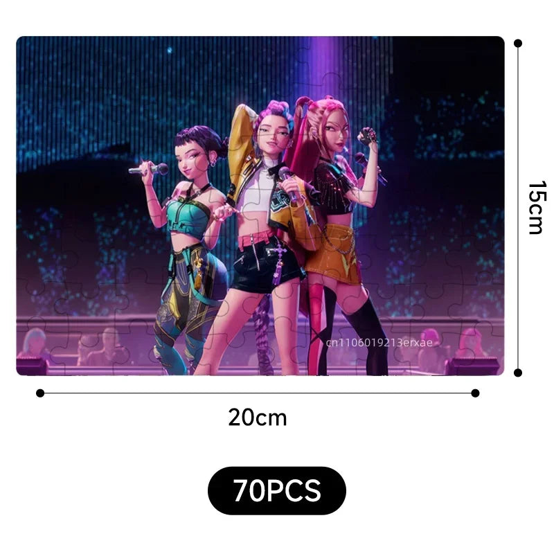 70/300PCS Wooden Jigsaw Puzzle Cool Cyberpunk Anime Family Interactive Game Collectible Gift for Adults Kids Teens Home Decor