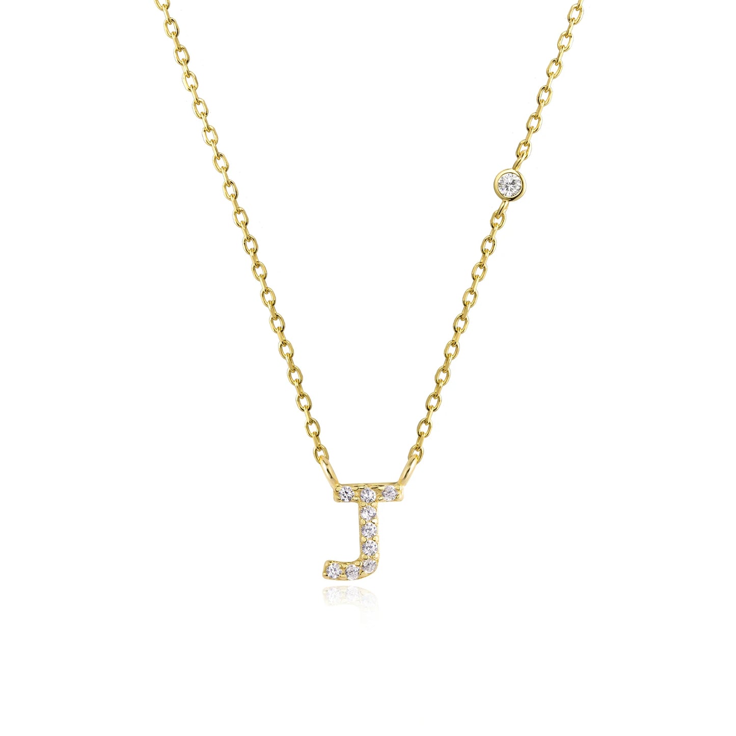 VEWANT New 925 Sterling Silver Monogram Initial Letter A M Pendant Long Chain Necklace Crystal Fine Jewelry Luxury Fine Jewelry