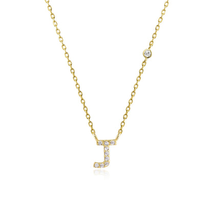 VEWANT New 925 Sterling Silver Monogram Initial Letter A M Pendant Long Chain Necklace Crystal Fine Jewelry Luxury Fine Jewelry