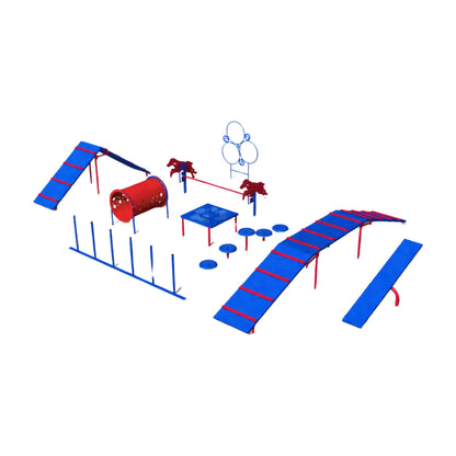 Outdoor Dog Exercise Play Equipment Training Park Tunnel Play Combination