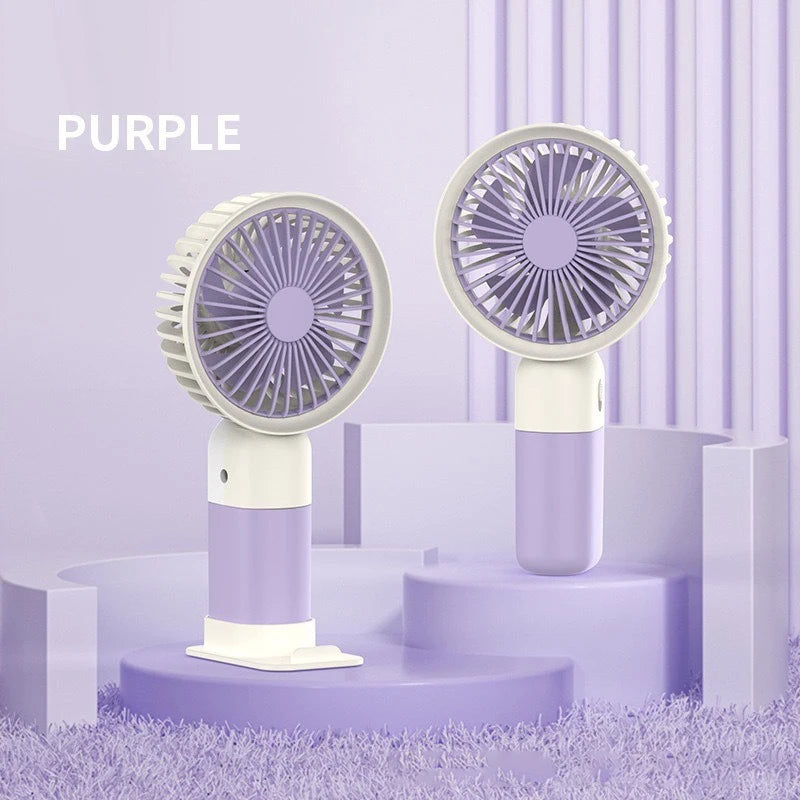 Portable Handheld Small Fan ABS Lightweight Cute Appearance USB Rechargeable Mini Fan for On Go Cooling Portable Pocket Fan
