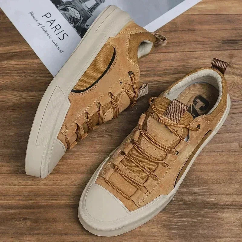 Men's Casual Leather Shoes 2024 New Shoes for Men High-top Black Casual Male Sneakers Platform New Tenis Masculino Mens Loafers