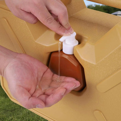 12L Camping Water Tank With Faucet Portable Water Container With Hand Sanitizer Bottle Leak-Proof Water Bucket For Camping