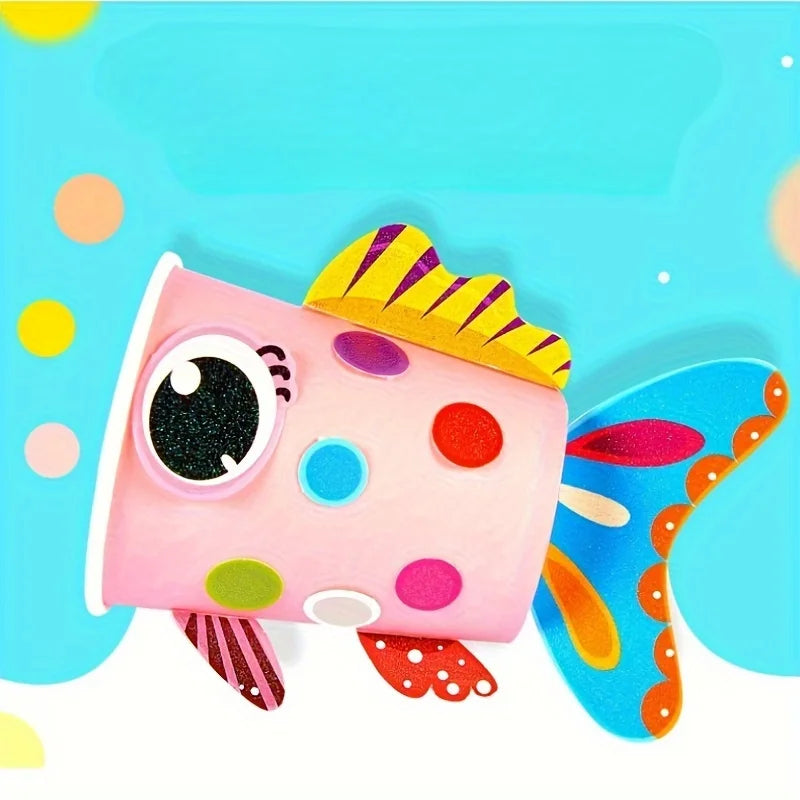Animal Craft DIY Kit, Educational Arts & Crafts Set, Includes Stickers, Perfect Gift, Enhances Fine Motor Skills, Craft Supplies