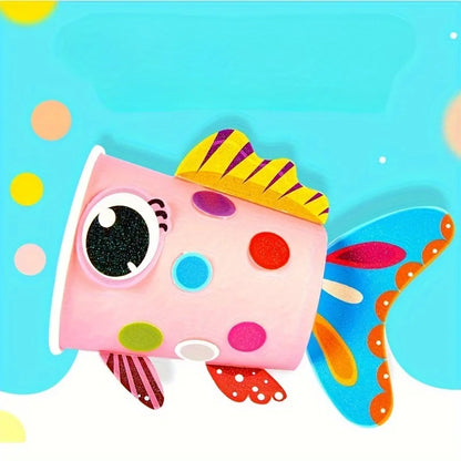 Animal Craft DIY Kit, Educational Arts & Crafts Set, Includes Stickers, Perfect Gift, Enhances Fine Motor Skills, Craft Supplies