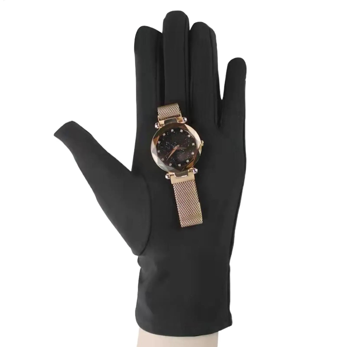 1Pair Practical Jewelry Gloves Wrist Length Gloves Black Gloves Work for protection Coin Inspection Gloves for Fetching Jewels ﻿