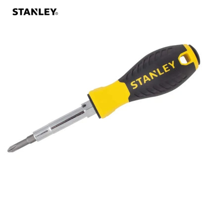 Stanley 0-68-012 6 in 1 Multitool Screwdriver Kit, 6 Way with Magnetic Bits & Big Rubber Handle, Precision Hand Tools