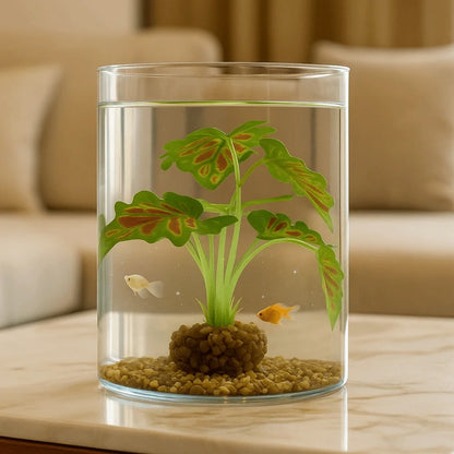 Plastic Aquarium Water Plants Small Decorative Fake Green Water Grass Lifelike with Sturdy Stems Aquarium Landscaping
