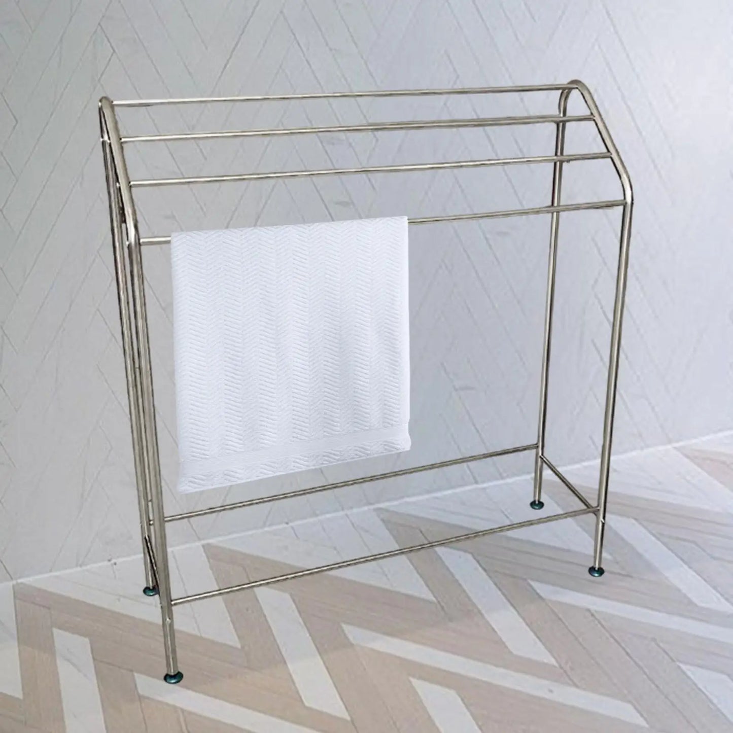 Floor Towel Rack Multifunctional Bathroom Storage Shelf Sturdy Blanket Display Rack for Hotel Closet Laundry Room Home Household