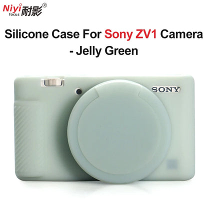 for Sony ZV1 Camera Soft Silicone Case Body Cover Protector Frame Skin for Sony ZV1 Camera ZV1 Glass Film Screen Protector