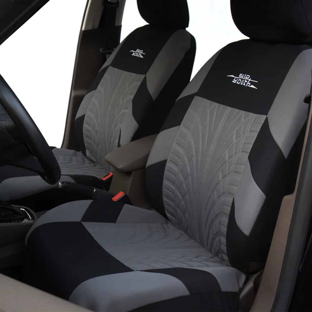 AUTOYOUTH 7PCS Universal Car Seat Cover Fashion Tire Indentation Car Seat Cover Fit for Cars Trucks & SUVs Automotive Interior