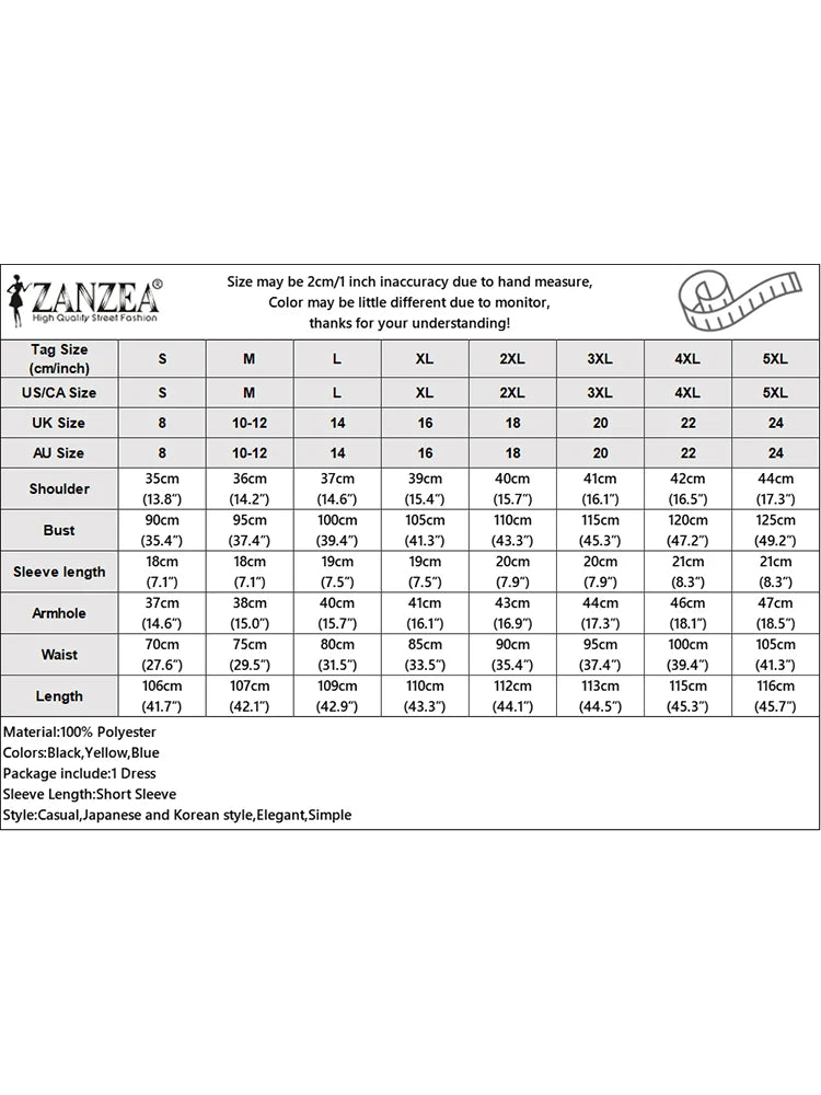ZANZEA Elegant Women Waist Dress 2024 Summer Patchwork Round Neck Vestidos Fashion Petal Short Sleeves Dress Vintage Office Robe