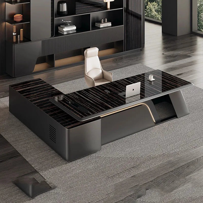 Space Saving Modern Office Desk Storage Executive Computer Office Desk Minimalist Lshaped Escritorio Oficina Office Furniture