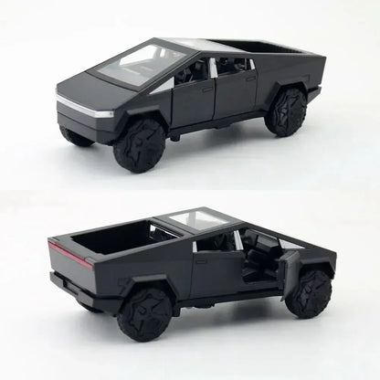1:36 Cybertruck Pickup SUV Alloy Car Model Diecast Metal Toy Off-Road Vehicle Pull Back Truck Sound Light Toy Collection